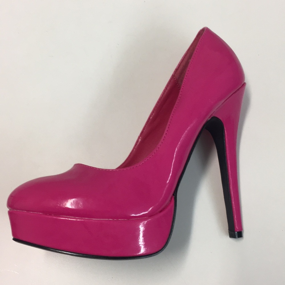 Hot pink high heels